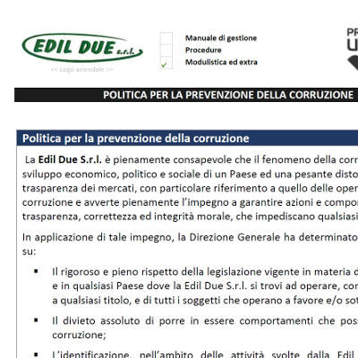 EdilDue S.r.l. ISO 37001