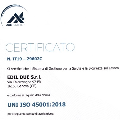 EdilDue S.r.l. ISO 45001