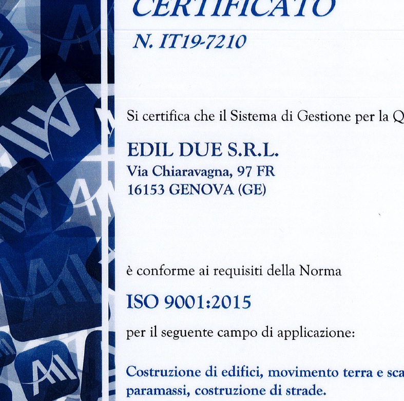 EdilDue S.r.l. ISO 9001